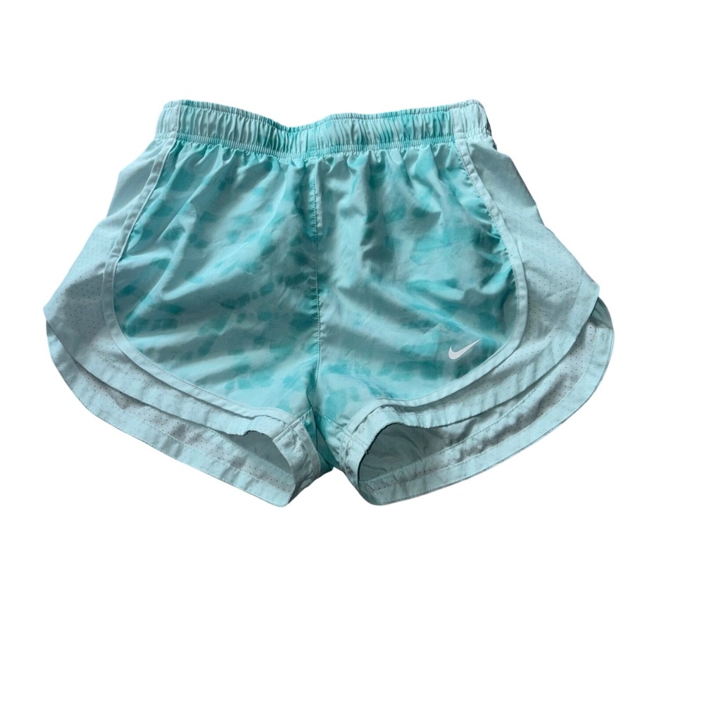 Nike Womens Tempo Tie Dye Running Shorts Teal‎ White CT7368-336 Small